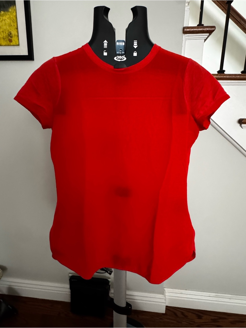 Salvatore Ferragamo Vibrant Red Short Sleeve Crewneck Tee